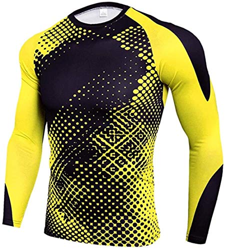 FutuHome Men's Compression Top,Fitness Base Layer Tops and Long Johns 2 Pc Quick Dry Moisture Wicking Underwear for Cycling Running Gym