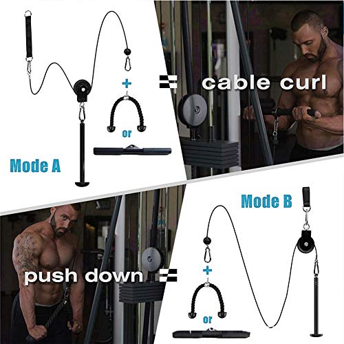 Lat Pulldown Attachments for Squat Rack,Pulley Cable Machine Men Women Professional Muscle Strength,3 in 1 Home Fitness Equipment