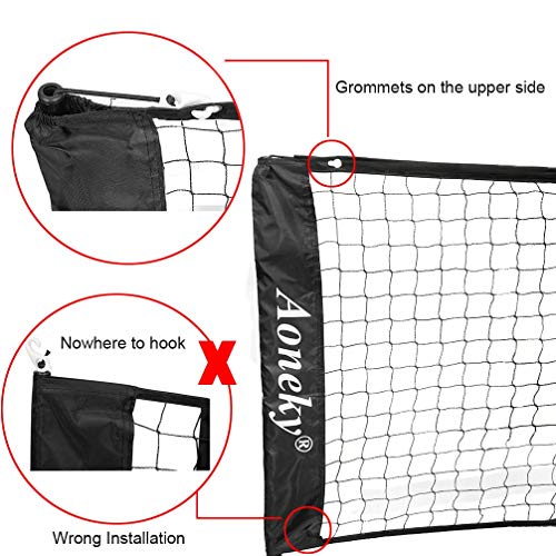 Aoneky Mini Portable Tennis Net for Driveway - Kids Soccer Tennis Net (18 Feet)