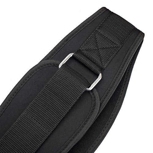 Elite Body Squad Weight Lifting Belt Pro Quality Neoprene Back Support Belt With Speed Fit Fastener And Stainless Steel Hook And Loop Design - 6” Wide Soft Feel Padding