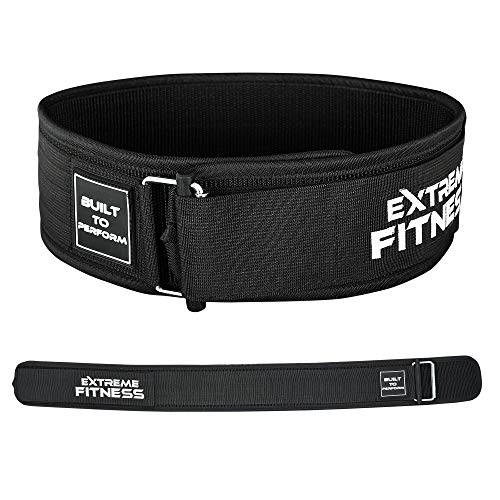 EXTREME FITNESS Weight Lifting Nylon Weightlifting Belt for Power Lifting and Athletes (Red, XS)
