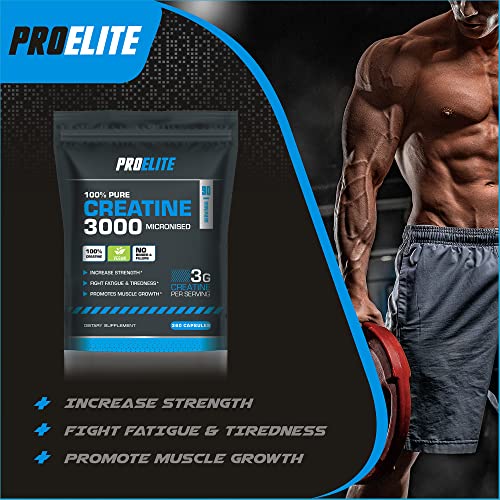 Creatine Monohydrate Tablets 3000mg - 360 Tablets Vegan NO FILLERS � NO Binder Optimum Muscle Growth, Increases Physical Performance, Pure Creatine, Amino Acids by PRO-ELITE