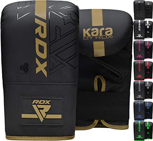 RDX Bag Gloves for Heavy Punching Training, Maya Hide Leather KARA Punch Mitts for Sparring, Boxing, MMA, Muay Thai, Kickboxing, Focus Pads and Double End Speed Ball Workout