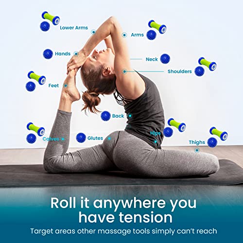 Beenax Foot Massage Roller and Hard Spiky Ball Set - Perfect for Plantar Fasciitis Recovery, Wrists and Forearms Exercise, Arm Pain, Trigger Point - Designed to Relieve Stress and Relax Tight Muscles