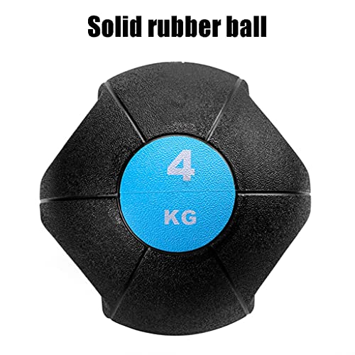 Medicine Ball Home Fitness Medicine Ball, Double Grip Rubber Ball, Core Muscle Training Solid Ball, 3-10kg (Size : 9kg)