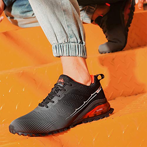 Unisex Trail Running Shoes Men's Hiking Shoes Cross-Country Trekking Sports Trainers Lightweight Breathable Walking Shoes Outdoor Sneakers Grey Black UK8 - Gym Store | Gym Equipment | Home Gym Equipment | Gym Clothing