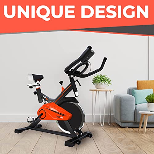 VRAi Fitness SB1000X Bluetooth Smart Exercise Bike | Kinomap, Smartphone Sport App Zwift Spin Bike | Live Video Streaming, Coaching & Training-Heavy Flywheel Gym Equipment for Home