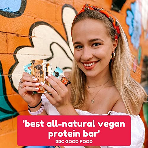 Vive Vegan Protein Bar, 100% Plant Based High Protein, Natural Sugar Chocolate Coated Snack - No Dairy & Gluten Free