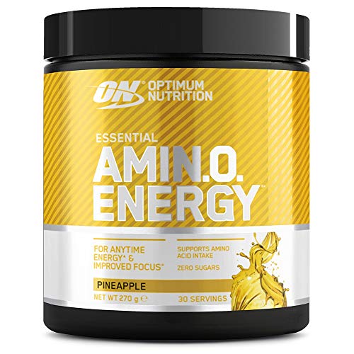 Optimum Nutrition Amino Energy Pre Workout Powder, Energy Drink with Beta Alanine, Vitamin C, Caffeine and Amino Acids, Pineapple, 30 Servings, 270 g, Packaging May Vary