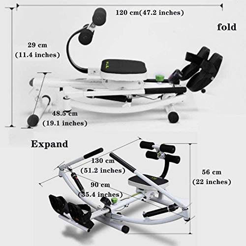 Foldable Rowing Machines Rowing Machine Multifunctional Hydraulic Rowing Machine, Household Scull Folding Fitness Training Equipment, Cardio Workout Water Rowing Machine