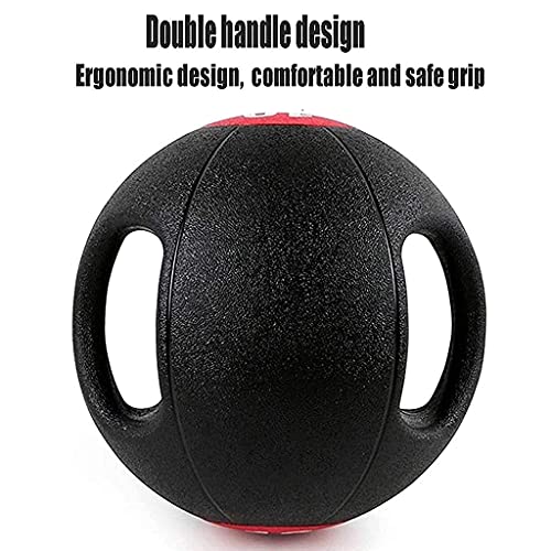 PLUY Wear-resistant slam ball Medicine Balls,Bouncy Ball with Anti-Slip Textured Surface,Ergonomic Dual Handle for Strengthening Core Muscles,Cardio Workouts and Resistance Training (Siz