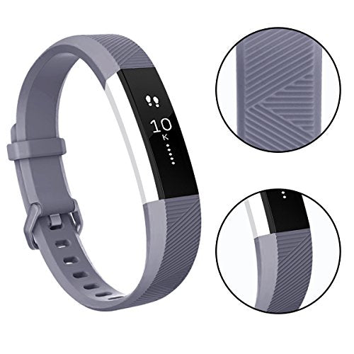 Yandu for Fitbit Alta Wrist Strap, Replacement strap for Fitbit Alta and Fitbit Alta HR, Adjustable Sport Wristbands for Women Men (07 Grey, L)