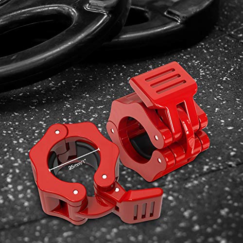 Olympic Barbell Clamps Greententljs 1 Inch Barbell Clamps - Quick Release Pair Of Locking 1 Diameter Standard Bar Weight Plates Collar Clips Workout Weightlifting Fitness Traini Bowflex Adjustable Dumbbells