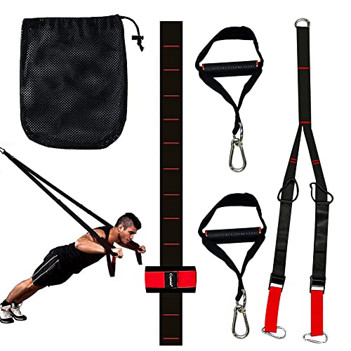 Sling Trainer Set with Door Anchor Adjustable Fitness Home Suspension Suitable for Travelling and for Training Indoors and Outdoors