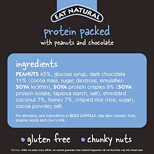 Eat Natural Protein Packed with Peanuts and Chocolate Nut Bar 45 g - Pack of 12