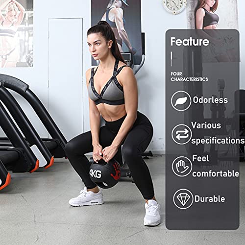 Medicine Ball Home Fitness Medicine Ball, Double Grip Rubber Ball, Core Muscle Training Solid Ball, 3-10kg (Size : 9kg)