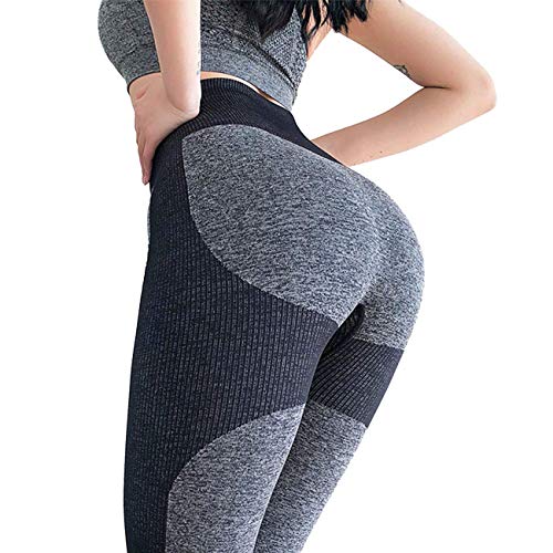 FITTOO Women's High Waisted Butt Lifting Seamless Leggings Gym Fitness  Tights Tummy Control Workout Yoga Pants Black