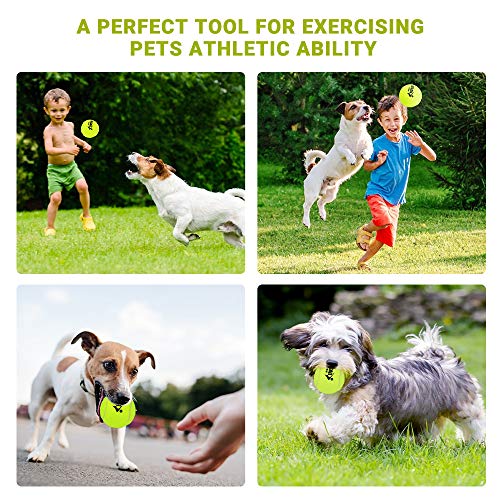 5 Pcs Tennis Balls with Rope, Luckits Practice Tennis Ball for Tennis Self-Study Durable Replacement Balls Elastic String Tennis Trainer Training Ball Tool for Adults Kids Beginner Indoor Outdoor