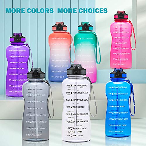 MYFOREST 2.2Litre Water Bottle with Time Markings BPA Free Tritan Material, 2.2L Gym Water Bottle with Straw, 2200ml Hydration Water Bottle for Weight Loss, and Overall Health GRAY