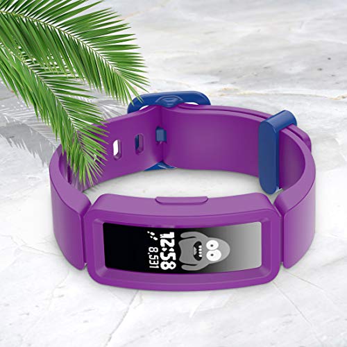 Aveegel Compatible with Fitbit Ace 2 Strap for Kids 6+, Soft Silicone Waterproof Bracelet Accessories, Sport Bands Colorful Wristbands for Fitbit Inspire HR & Ace 2 Boys Girls