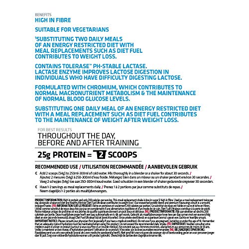 USN Diet Fuel Vegan Chocolate 880 g: Dairy Free Vegan Meal Replacement Shake and Vegan Protein Powders