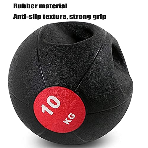 Medicine Ball Double Handle Rubber Medicine Ball Bouncy Ball, Home Gym Core Strength Training Fitness Ball, 3kg/4kg/5kg/6kg/7kg/8kg/9kg/10kg (Size : 6kg/13.2lbs)