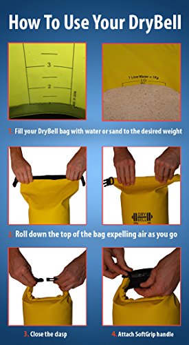 DryBell - Heavy Duty Portable Kettlebell Dumbbell - Sand / Water Weight