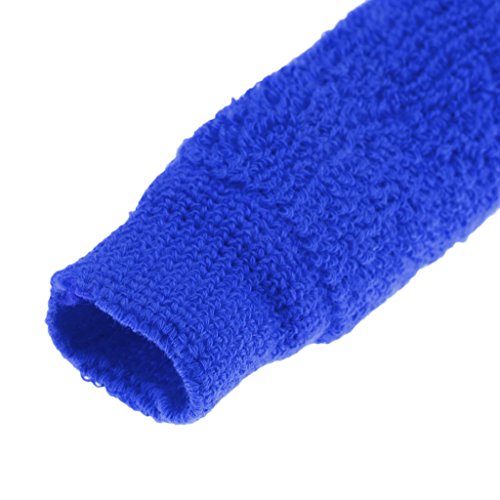 Badminton Tennis Racket Handle Grip Tape - Towel Wrap Over Grip Cover - Sweat Uptake 4 Colors - Blue