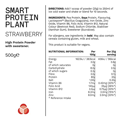 Phd Smart Plant, high Protein Vegan Shake, Ideal for Shakes, Baking and Deserts, Eton Mess,500g