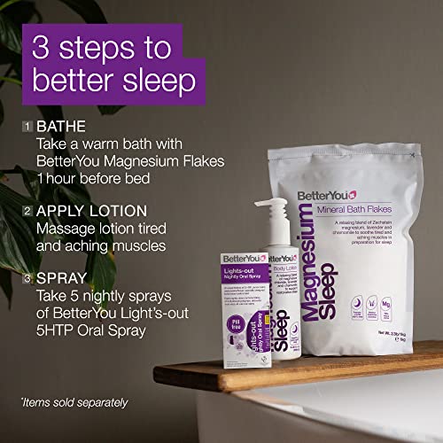 BetterYou Magnesium Sleep Lotion | Transdermal Magnesium Sleep Lotion Infused with Lavender & Chamomile to Support Sleep | Natural Sleep Aid | Better Sleep, Naturally | 180ml