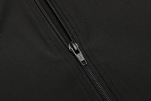Selighting Women's Yoga Running Jackets Full Zip Long Sleeves Training Coat (Black, 2XL)