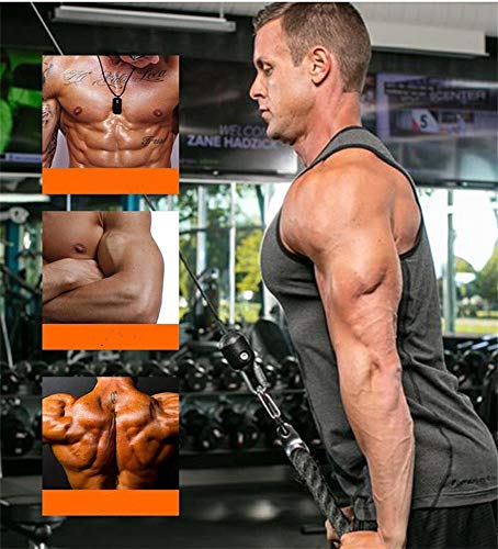 N+A Pulley Cable System Fitness Wrist Roller Trainer for Pulldowns Lifting Loading Pin Triceps Rope Home Gym Workout Accessories with Adjustable Length
