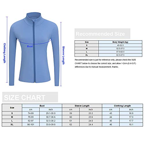 Lixada Women Full Zip Running Jacket Lightweight Workout Jackets Zip-up Sport Sweatshirt Exercise Gym Activewear for Women