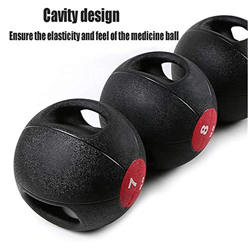 Medicine Ball Double Handle Rubber Medicine Ball Bouncy Ball, Home Gym Core Strength Training Fitness Ball, 3kg/4kg/5kg/6kg/7kg/8kg/9kg/10kg (Size : 6kg/13.2lbs)