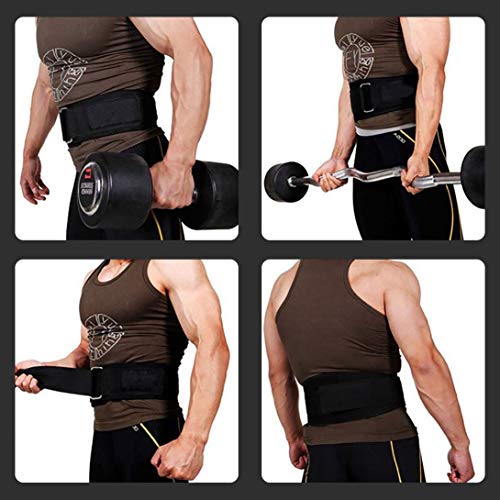 RitFit Weight Lifting Belt - Firm & Comfortable Lumbar Support with Back Injury Protection - 6 Inch Black (S(55-73CM))