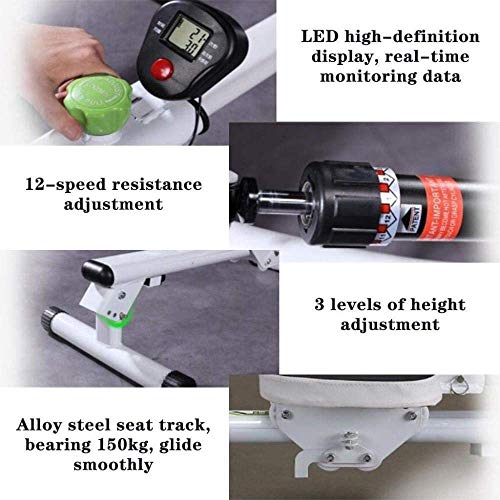 Foldable Rowing Machines Rowing Machine Multifunctional Hydraulic Rowing Machine, Household Scull Folding Fitness Training Equipment, Cardio Workout Water Rowing Machine