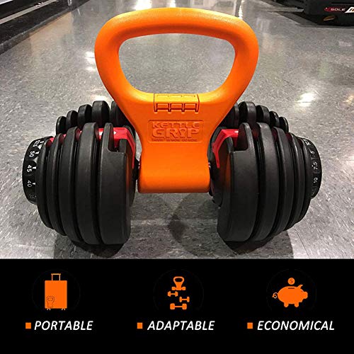 Kettlebell Grip Adjustable Portable Weight Travel Workout Equipment Gear for Gym Weights Bag, Crossfit WOD, Weightlifting, Bodybuilding, Lose Weight | Clamps to Dumbells | - Gym Store | Gym Equipment | Home Gym Equipment | Gym Clothing