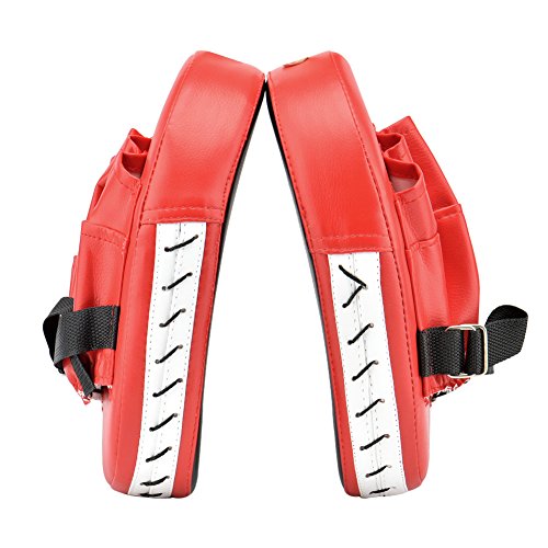 Cozyswan Punch Mitts, Focus Mitts PU Leather Boxing Pads Target Mitt Glove for Focus Training of Karate