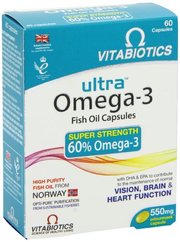 Vitabiotics Ultra Omega-3 Capsules, 1 Pack (60 Capsules)