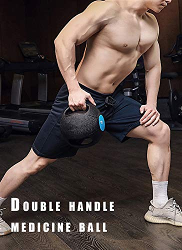 Medicine Ball Double Handle Rubber Bouncy Ball Gravity Ball, Male And Female Cross Training Core Strength Training Aerobics Fitness Ball (Size : 5kg/11lbs)