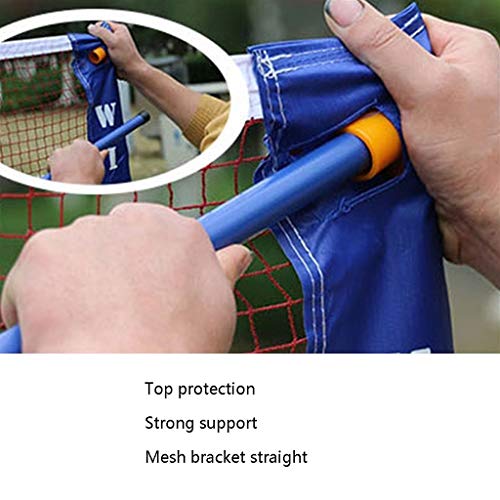 NETS Sports & Outdoors Badminton Frame Diagonally Across Portable Simple Folding Standard Mobile Post Bracket Outdoor Sports Equipment (Color : Black, Size : 310 * 155cm)