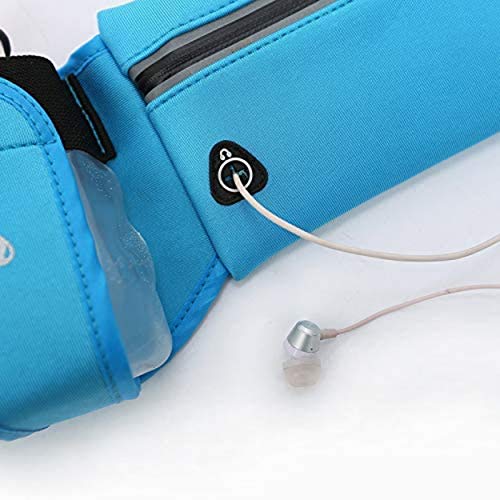 Clever Bees Elastic Running Belt Water Bottle Holder and Armband Smartphone Holder Pouch for Hydration during Sports, Hiking, Cross, Walking, Trail, Supplied with 2 Bottles, Pink