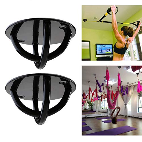 WINOMO 2pcs Ceiling Wall Mount Anchor for Suspension Straps Strength Training Bracket Gym Yoga Olympic Ring