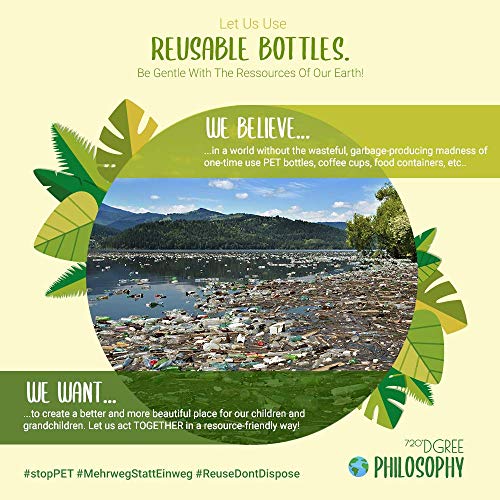 720°DGREE Vaccum Insulated Water Bottle “milkyBottle“ - 750 ml - Insulated, Leakproof, BPA-Free, Thermo Flask - For Sports, Gym, Fitness, School, Kids, Travel, Outdoor, Hot, Cold & Carbonated Drinks