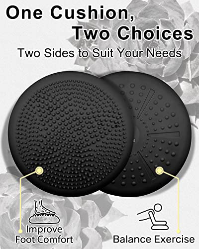 Tumaz Wobble Cushion/Balance Cushion - Stability Seat for Improve Sitting Posture & Attention Balance Board to Physical Therapy Relief Back Pain Core Strength[Extra Thick, Pump Included]