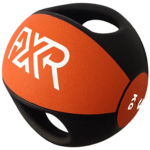 FXR Sports Rubber Double Handle Medicine Ball - 3/4/5/6/7/8/9/10/12kg Available (3kg)