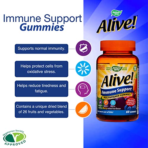 Alive! Immune Support Multivitamin Gummies - 60 Gummies - Gym Store