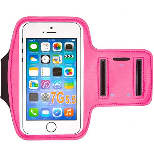 Clever Bees Elastic Running Belt Water Bottle Holder and Armband Smartphone Holder Pouch for Hydration during Sports, Hiking, Cross, Walking, Trail, Supplied with 2 Bottles, Pink