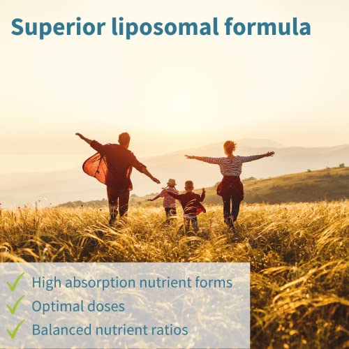 Liposomal Vitamin C 1000mg & Zinc - Liquid Immune Support, with Copper & Selenium, Adults & Kids, 30-90 Servings, by Igennus