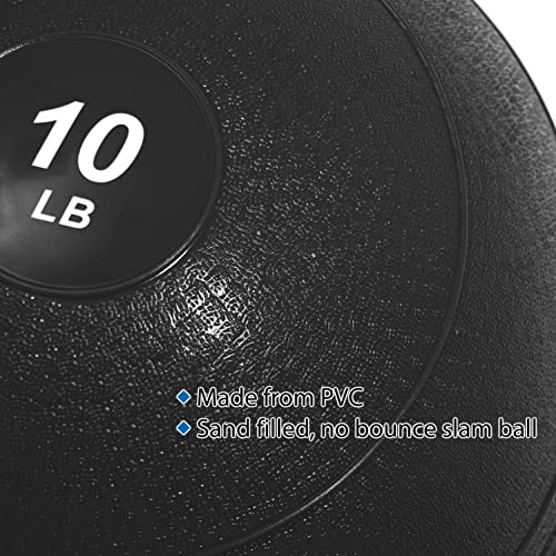Trademark Innovations Exercise Slam Medicine Ball, Black, 10 lb